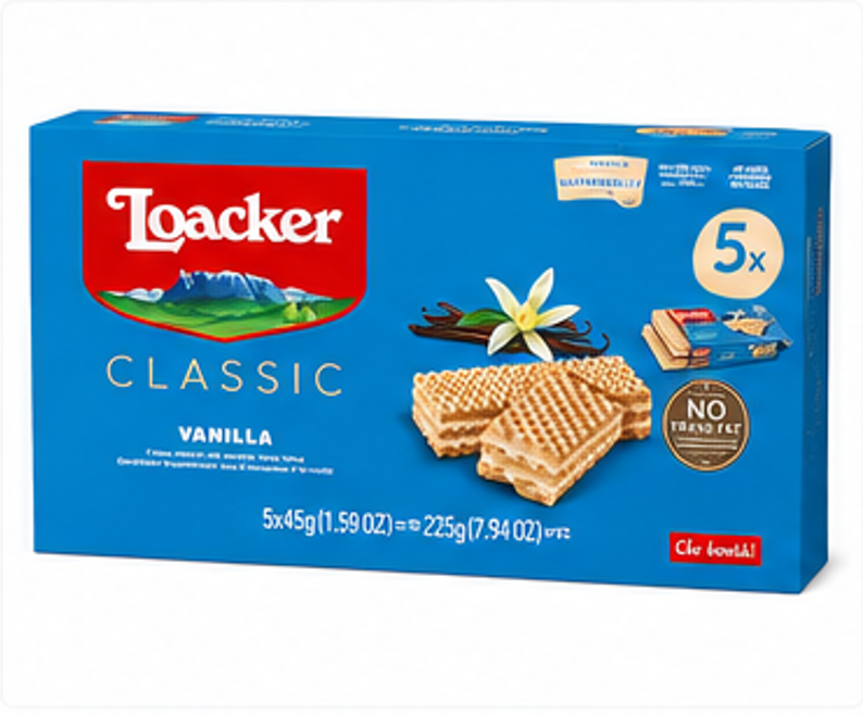 Loacker Classic Vanilla 5x45g